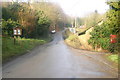 The road passing by Little Hampden Church