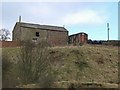 Old railway goods van and barn near Rookhope village