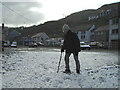 Llangranog Carpark in Winter