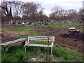 Fairacres allotments with seat