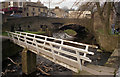 Footbridge and Weir, Eller Beck, Skipton