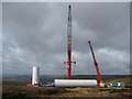 SD8317 : Scout Moor Turbine Tower No 8 under construction by Paul Anderson