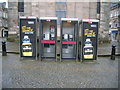 Quartet of phone boxes outside St. Giles Kirk, Elgin