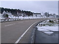 Looking south west along A95 at Tormore