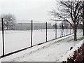 Snow on the tennis courts