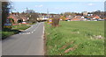 Entering Wetherden from the south, view along Park Road