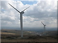 SD8418 : Scout Moor Wind Farm Turbines 19 and 18 by Paul Anderson
