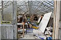 Interior of glass house at defunct nursery at Hammerley Farm