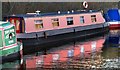 The pink narrowboat