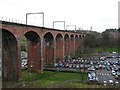 Railway Viaduct and Tesco car park