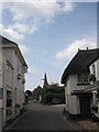 Malborough, Higher Town looking towards church