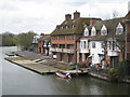 Eton College boathouses from Windsor & Eton Bridge