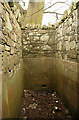 Inside the old urinal at Galashiels Golf Course