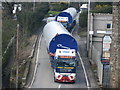 SD8019 : Turbine Convoy passing through Bridge Mills by Paul Anderson