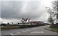 The road junction with the A5 near the Gaerwen Arms