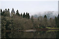 The  abbey tower viewed from the mouth of the River Tarf