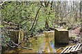 Lin Brook passes through the footings of an old bridge on its way to the River Avon at Ringwood