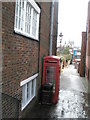 View of cathedral from passage off Southgate Street