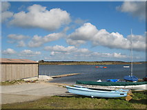 SW7036 : Jetty at Stithians watersports centre by Rod Allday