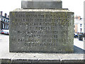 Inscription near the clock tower, Coleford