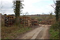 Pallet store adjoining Linton Wood