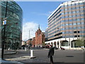 Looking past Holborn Circus towards the Prudential Building