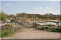 Quantity of junk plus a duck pond, Gravel Hill, Swanmore