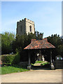 Lychgate and tower of St Botholph