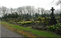 SE1726 : Cleckheaton New Cemetery - Whitechapel Road by Betty Longbottom
