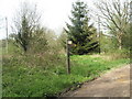 Footpath junction at Tyeland Farm