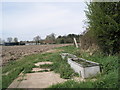 Cattle troughs in field at Minsted Farm