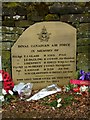 Memorial at  Wartime Air Crash Site