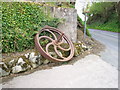 J0132 : Old Traction Engine Belt Wheel, Bessbrook Road by P Flannagan