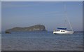 NT5586 : Craigleith and Yacht by Colin Kinnear