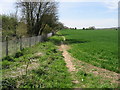 Route of the Stour Valley Walk alongside the railway line