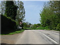 The B2086 road entering Benenden