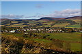 The town of Selkirk looking down from the golf course.