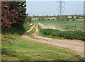 Start of bridleway north of Coddenham Road