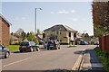 Crossroads on A27 and Knights Cross pub, North Baddesley