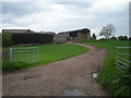 Driveway to a farm at Cardeston