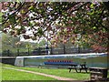 Canal boat mural.