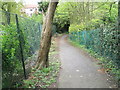 Start of footpath from Pease Croft down to the old school