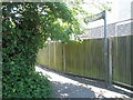 Footpath sign at Havant law courts