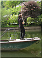 Operating the hand ferry at Symonds Yat East