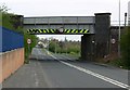 Railway bridge across Rawdon Road in Moira