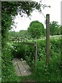 Footpath bridge and gate