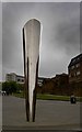 NZ2464 : Stainless steel sculpture near the City Walls by Steve  Fareham