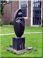 Sculpture of the madonna & Child at Royal Foundation of St Katharine, Butchers Row, London E14