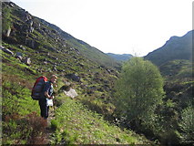 NM7983 : Looking up the Allt na Criche from the stalker's path by Ali Ogden
