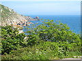 View down Lamorna Valley towards the cove